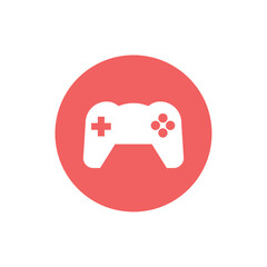 Gaming Icon: This icon showcases the universal symbol for gaming, set against a vibrant circular backdrop, immediately evoking feelings of entertainment and playfulness.