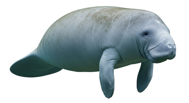 Isolated Gray Manatee