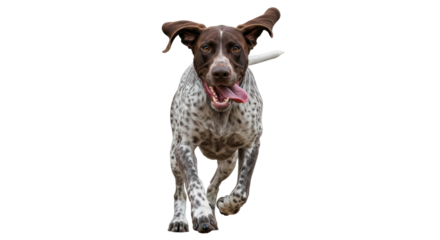 Isolated German Shorthaired Pointer Running