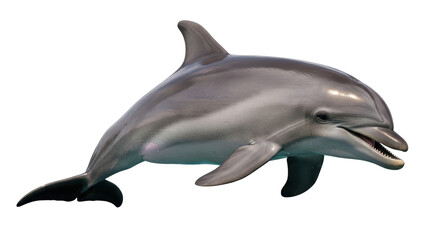 Isolated Dolphin with Open Mouth