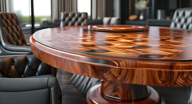 modern interior design patterned steel chair with glass desk and varnished plywood table