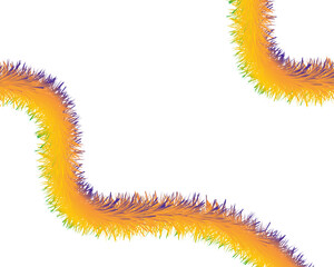 Wavy Feather Line Background. Worm Like Lines Illustration Background For Designs.