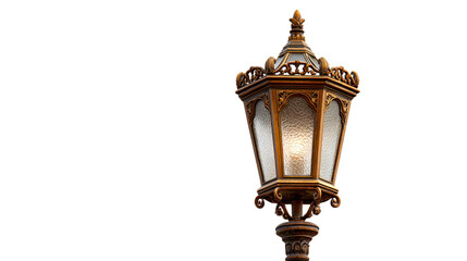 Fototapeta premium Ornate Street Lamp Post Lighting Fixture Outdoor