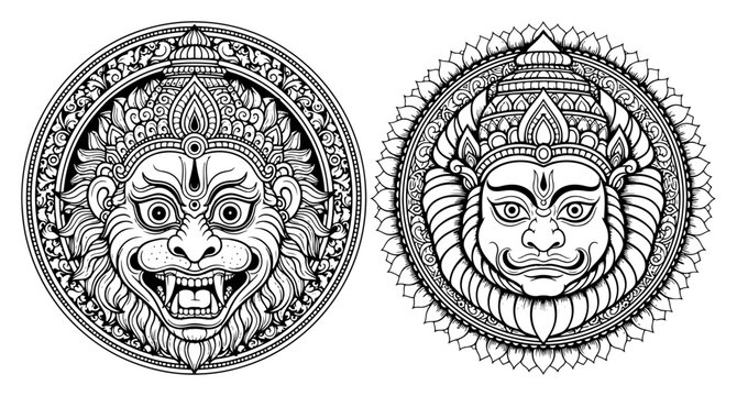 Lord Narasimha vector illustration