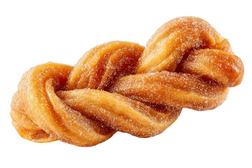 Fototapeta premium Twisted Korean Donut Pastry Isolated on White Background