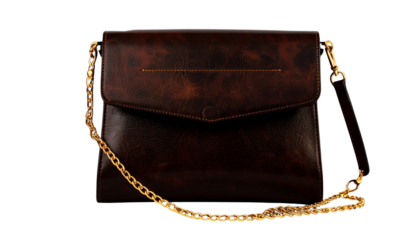 brown leather bag