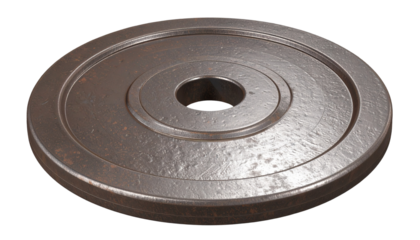 Barbell Plate PNG, Realistic Gym Weight Disc, Transparent Background, Fitness Equipment and Bodybuilding Design