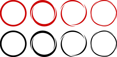 Abstract Flat Design Circle Shapes Vector