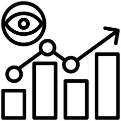 observe icon isolated on white background. vector illustration icon for economy and  business