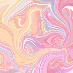 Soft pastel marble fluid art in pink and peach tones with swirling glossy motion, ideal for dreamy abstract backgrounds. Keywords: marble, pastel, fluid, dreamy, abstract.