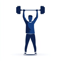 Weightlifting Journey, Gym, Illustration, Indoor, Motivational Concept of 'Never Give Up'