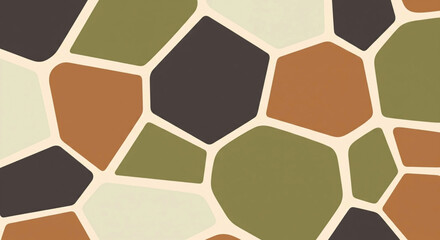 A minimal, professional, flat vector background with an abstract tortoise shell pattern. The design features clean, organic shapes and a soft, muted color palette, suitable for modern graphic design.