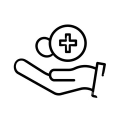 Obraz premium Hand offering a medical symbol