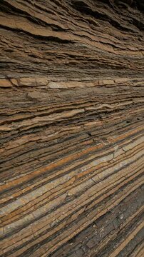 Stunning layers of rock formations found in the hills showcasing nature's artistic touch