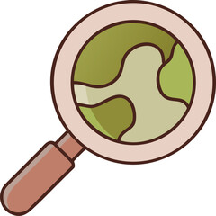 Minimalistic Search Magnifying Glass – Black Thin Outline Vector Icon for Find, Zoom, and Explore Functions