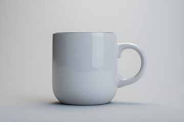 Obraz premium white cup on white background