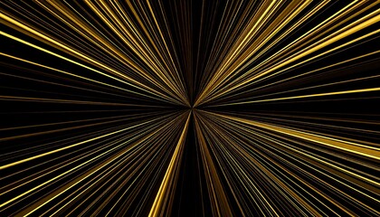 Gold rays radiating from center on black background