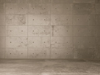 Large luxury modern bright interiors Living room mockup illustration 3D rendering image