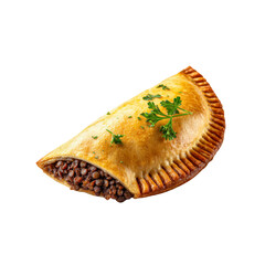 Delicious Lentil Empanada with Parsley Garnish - Close-up Studio Shot