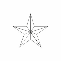 Obraz premium Firefly Star vector line art, single continuous thin stroke, no fill, symmetrical design, black or s (2)