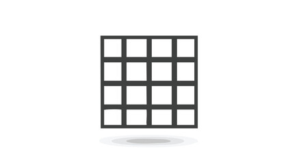 Simple graphical representation of a sixteen cell grid, on an isolated background for graphic design needs