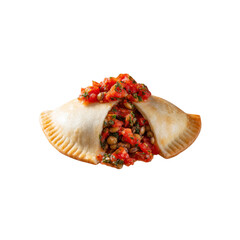 Delicious Lentil and Tomato Empanada with Spicy Salsa