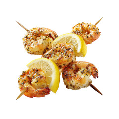 Grilled Shrimp Skewers with Lemon