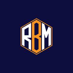 Modern Hexagon Monogram Logo Design – Geometric Lettermark Vector Template