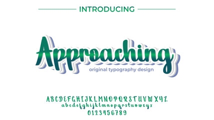 Approaching Font Stylish brush painted an uppercase vector letters, alphabet, typeface