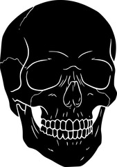 Fototapeta premium Skull Eps Vector, Silhouette, Logo, Skull Eps Vector Cut Files for Cricut Design, Skull Digital Commercial Clipart