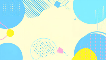 レトロ抽象幾何学模様の鮮やかな背景