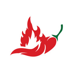 Hot Chili Peppers Logo Farm Garden Design Simple Illustration Symbol Template