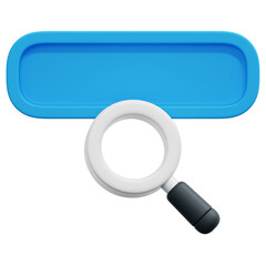 3D Search Bar Icon
