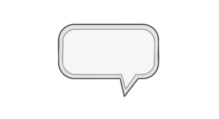 Fototapeta premium Empty speech bubble with gray outline, a simple design for graphic elements or presentation layouts, promoting communication and user interface design