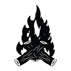 Simple vector outdoor camping logo, wild adventure template with old vintage style