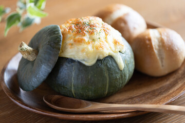 丸ごと かぼちゃグラタン