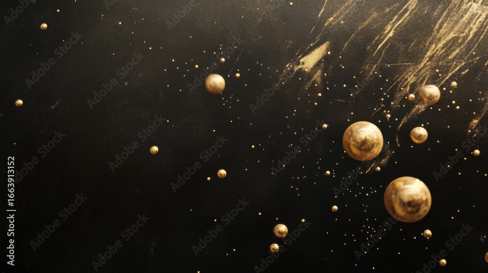 Wall mural the image captures the essence of sophistication with an elegant golden bokeh effect set against a c