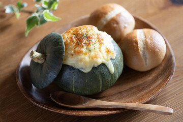 丸ごと かぼちゃグラタン
