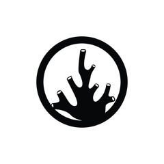 coral logo underwater seaweed plant simple template design marine decoration