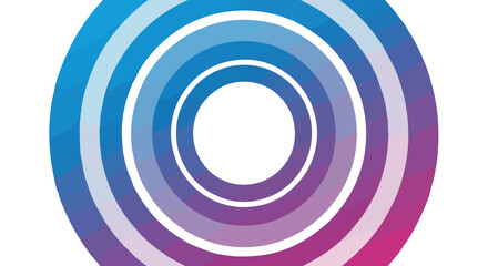 Abstract concentric circles with gradient colors, embodying harmony, depth, and forward-thinking perspective radiating from center, creating