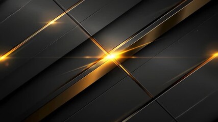 Abstract Geometric Design with Golden Light and Dark Textured Background