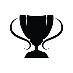 Championship Cup Trophy Logo Illustration Award Winner Template Design