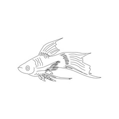 Fish icon design template