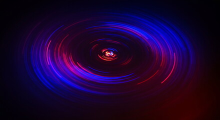 Abstract Circular Light Trails with Motion Blur