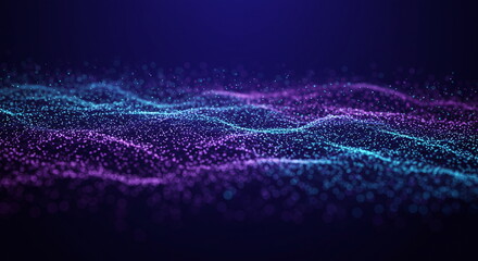 Abstract Digital Particle Wave - Technology Background
