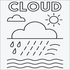 Cloud vector image.