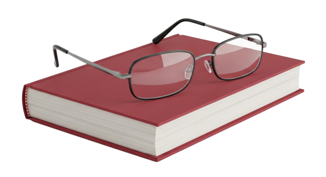 Glasses On Book Reading Education Concept