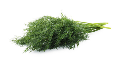 Bunch of fresh dill isolated on white