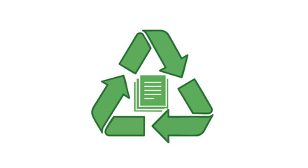 Graphic Representation of Paper Recycling and Environmental Awareness Through Symbolism