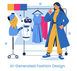 AI Fashion Design with Robot and Designer